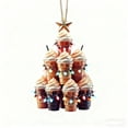 thumbnail image 2 of Taicans ‌Shatterproof Christmas Tree Ornament - 2D Stackable Ice Cream Design with LED Lights & Star Topper - Xmas Tree Hanging Decorations for Holiday Decorations‌, 2 of 4