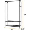 thumbnail image 2 of Clothing Racks Portable for Hanging Clothes Garment Rack Heavy Duty Clothes Rack Storage Coat Hanger Stand Portable Closet to Hang with Shelves Wardrobe Standing Organizer Drying, 2 of 13