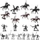 thumbnail image 2 of Miniature Medieval Soldier Figures Set Knight & Horse Figurines for DIY Mini Scenes, Tabletop Decor & Story Props, 2 of 5