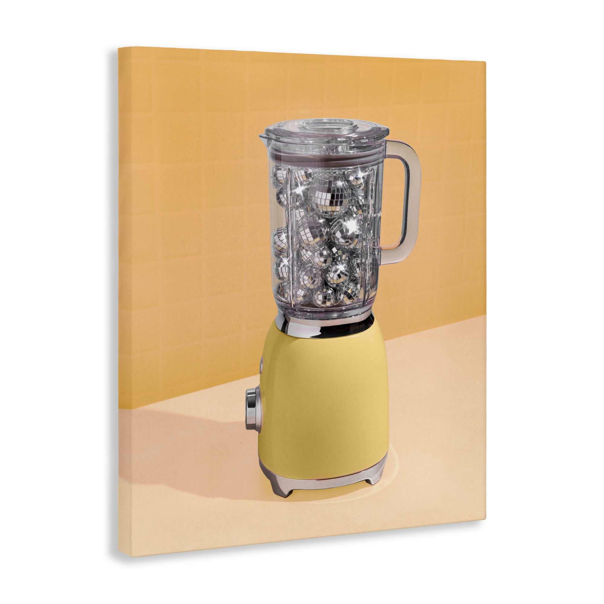 Stupell Industries Disco Drink Blender over Yellow Canvas Wall Art, design by LISH Creative