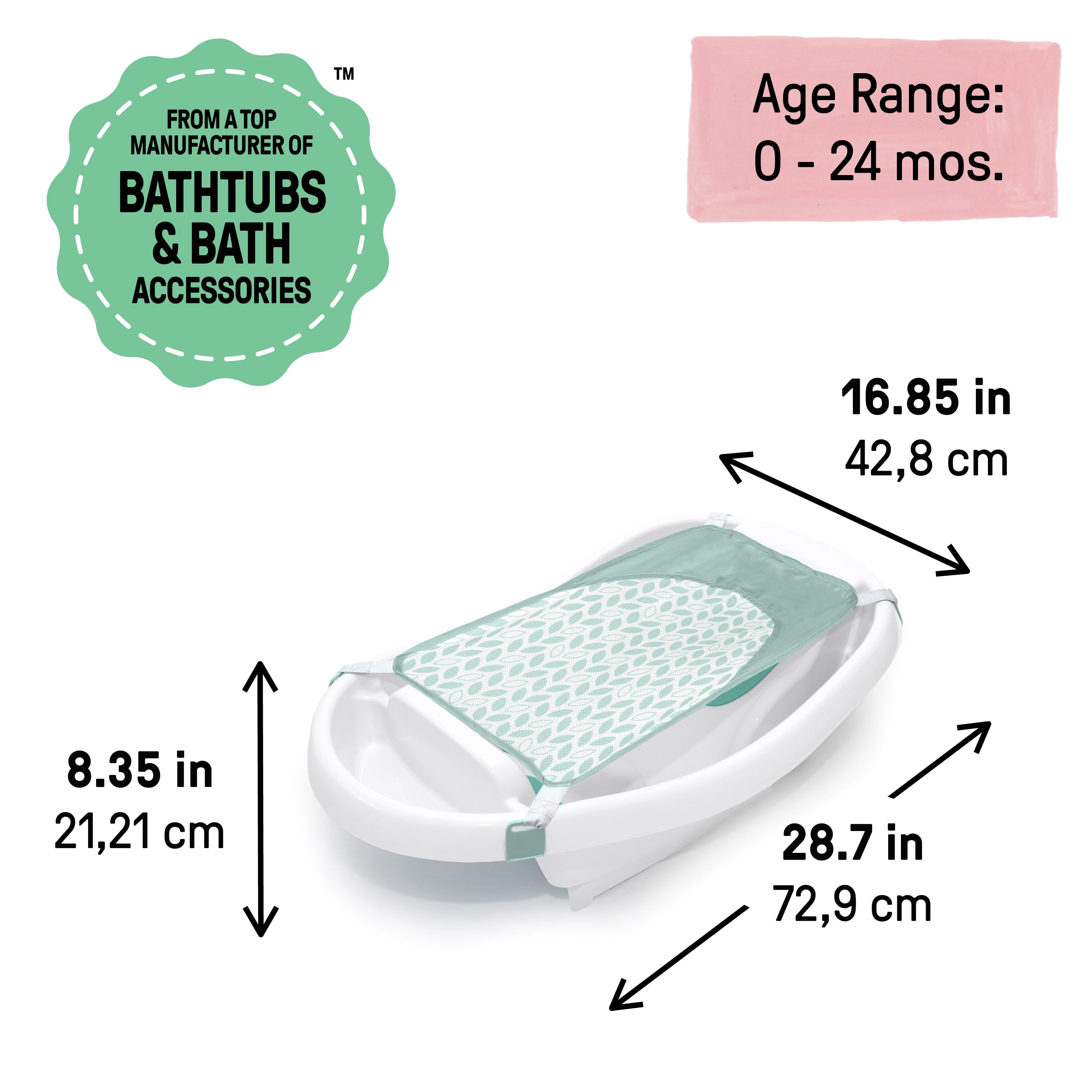 Ingenuity Comfy Clean Deluxe Newborn to Toddler Tub