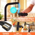thumbnail image 3 of Sunrinx Matte Black Waterfall Kitchen Faucet with Temperature Display, Single-Handle Kitchen Faucet with Pull Down Sprayer, Three Water Outlet Modes Modern Kitchen Sink Faucet, 3 of 9