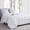 White, variant on Pinch Pleat Feathers and Down Blanket  Size Duvet Insert,750+ Fill Power,1200TC  ,   Seasons Gray Warm Hotel Comforter with 8 Tabs