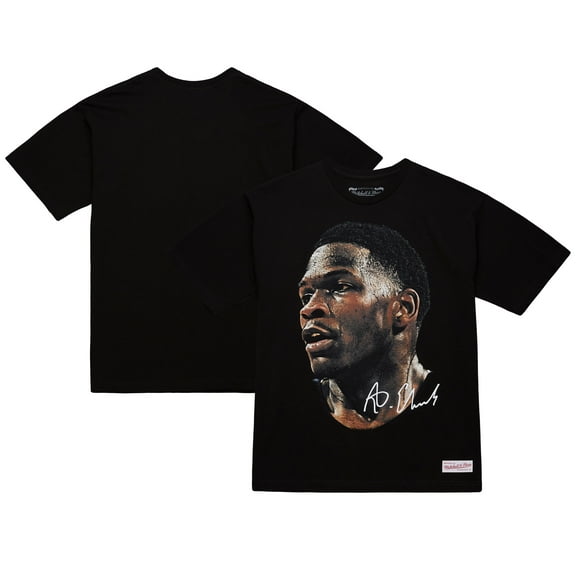 Unisex Mitchell & Ness Anthony Edwards Black NBA Real Big Face Player T-Shirt