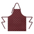 thumbnail image 2 of Red Black Checkered Pattern Apron-Garden Aprons for Women with Pockets-Cotton Linen Waterproof Kitchen Cooking Gardening Aprons Adjustable for Kitchen,Cooking,BBQ and Salon 33x27 Inch, 2 of 7