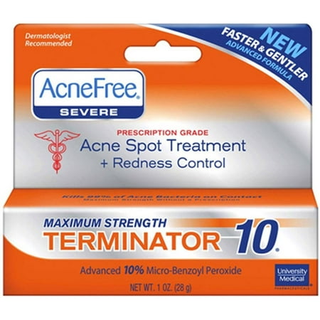Terminator Spot Treatment (Pack of 2), Prescription grade acne spot treatment + redness control. Faster & gentler. By (Best Prescription For Adult Acne)