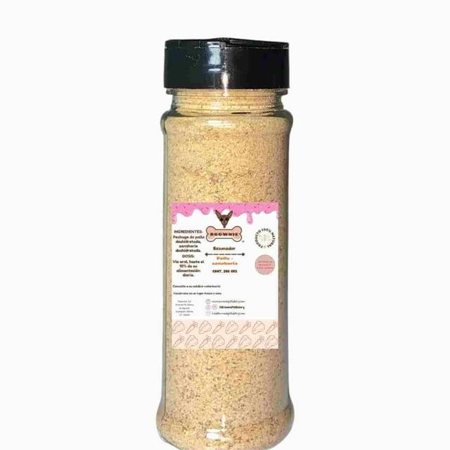 Sazonador para croquetas de perro sabor pollo-zanahoria 85 grs, para perros de todas las razas y tamaños