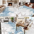 thumbnail image 5 of 5'x8' Area Rugs, Starfish Coastal Indoor Outdoor Area Rug for Living Room Bedroom, Nautical Summer Beach Coral Washable Bathroom Rugs Kitchen Floor Carpet Mats Home Decor Aesthetic, 5 of 8