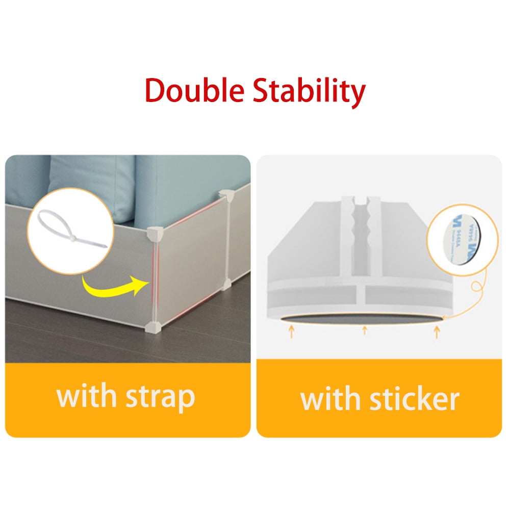 Kadahis Under Bed Blocker Bumper for Under Furniture, Toy Blocker Stop Toy Going Under Couch, Easy to Install Under Sofa Barrier Pet Blocker for Pets Kids