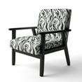 thumbnail image 3 of Designart "Elegant Simplicity" Black Abstract Upholstered Accent Chair - Modern Arm Chair For Bedroom, 3 of 7