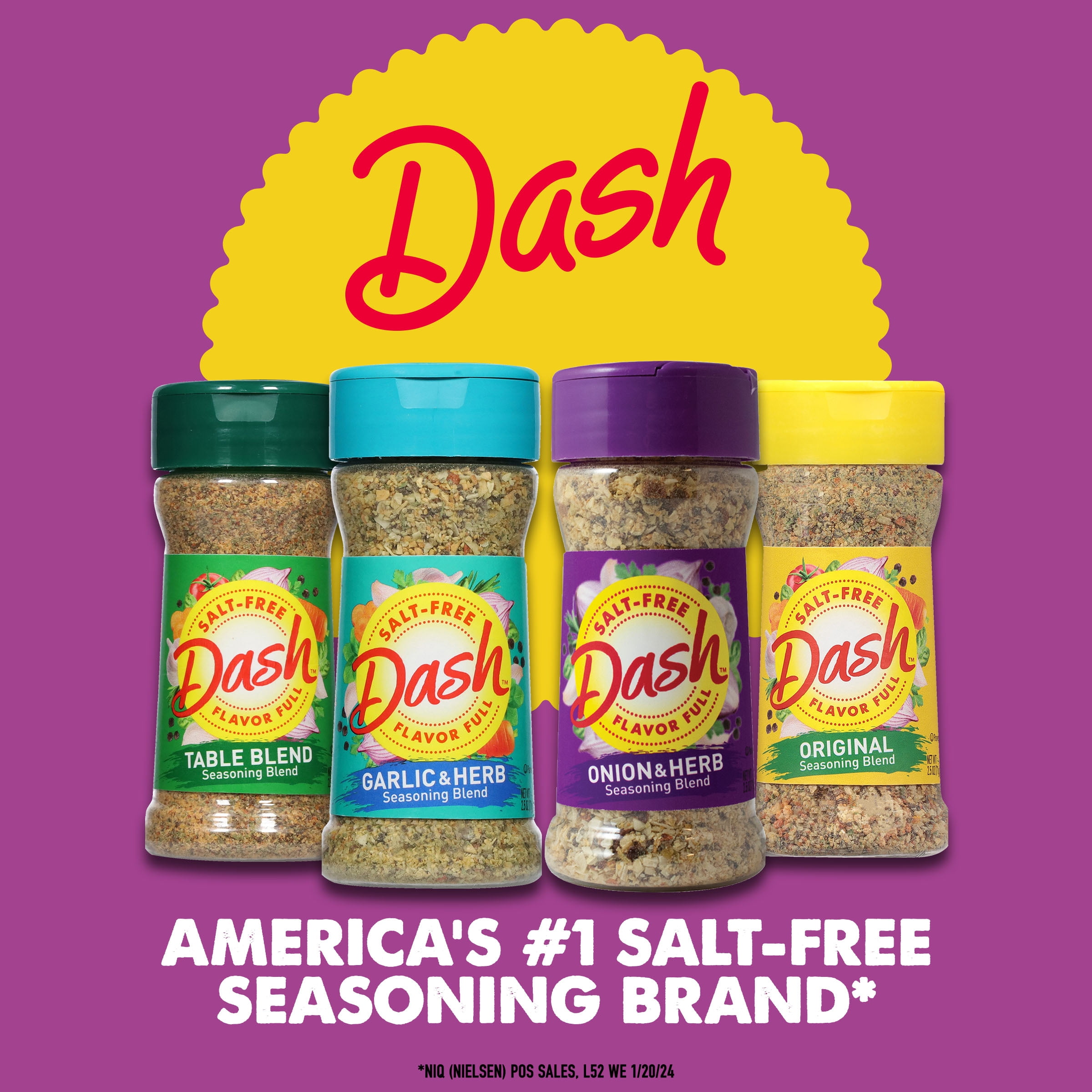 (8 pack) Dash Onion & Herb Seasoning Blend, Salt Free, Kosher, 2.5 oz