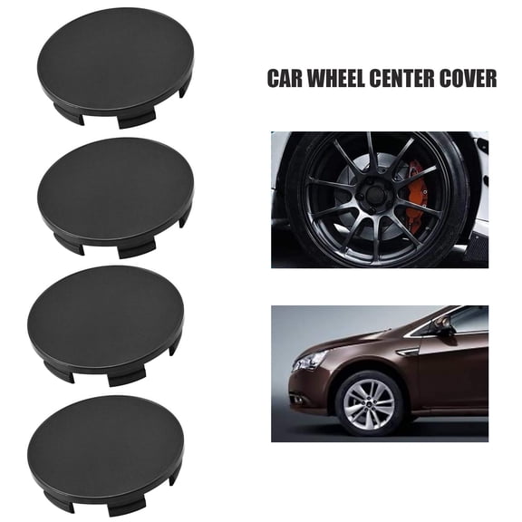Wheel Center Cap,4x 65mm/68mm Universal Black Car Wheel Center Hub CAPS Covers Set,No Logo, Plastic Plating