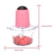 thumbnail image 4 of Picadora de carne automática de 2 l, picadora de alimentos eléctrica de acero inoxidable, herramienta de cocina doméstica, rosa kenally HA000478-01B, 4 of 6