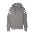 thumbnail image 2 of J. America - Vintage Athletic Hooded Sweatshirt - 8847 - Smoke Heather - Size: 2XL, 2 of 3