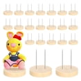 thumbnail image 1 of 24 Piezas de Soporte para Muñecas de Ganchillo, Soporte para Muñecas de Acero con Doble Aguja, Base de Madera para Muñecos de Fieltro, Soporte para Figuras de Acción, 1 of 5