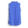 thumbnail image 2 of SCALES Daily Sunshine Sleeveless Womens Polo White, Powder Blue, XSmall, 2 of 6