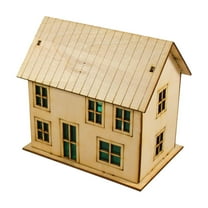 Miniature House Model Architecture Scene Collection Finished Wooden Material for Hobbyists and Kids