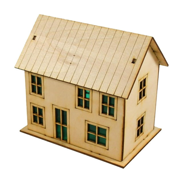 Bunblic 1/60 Miniature House Model Mini Accessory Unique Scenery 3D Handmade Building Model Architecture Scene for Diorama Sand Table Style D