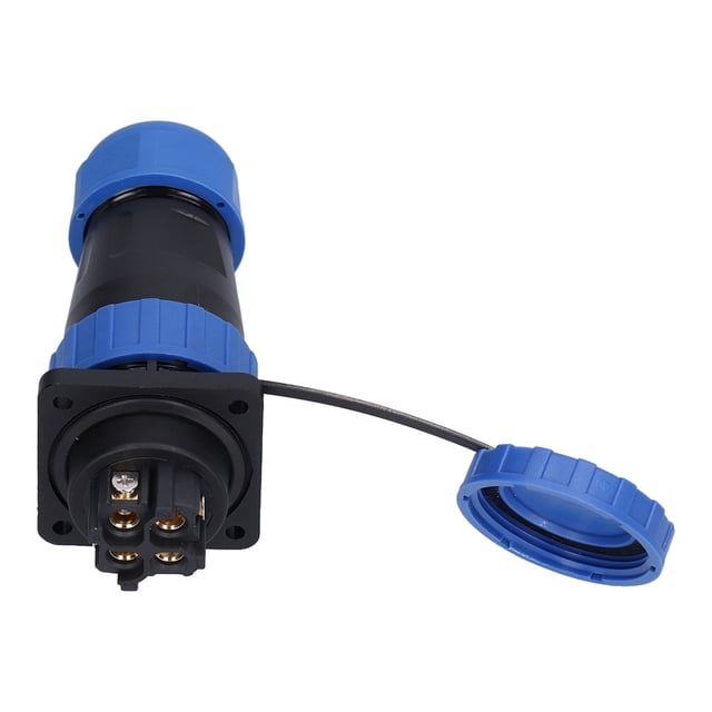 Conector de enchufe de aviación, conector impermeable cuadrado 4 conector de alimentación impermeable enchufe de aviación estética elegante