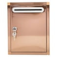thumbnail image 1 of Box Post Suggestion Walllock Mounted Donation Metal Ballot Cards Letter Lockable Collecting Drop Boxes Garden Money, 1 of 7