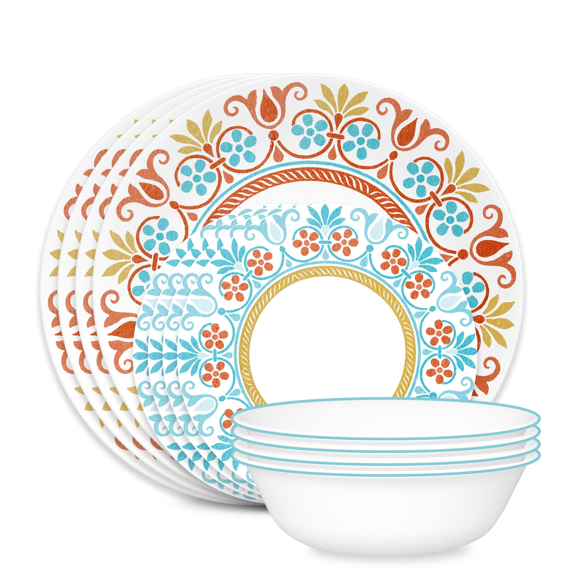 Corelle Caspian Lace 66-Piece Glass Dinnerware Set (Service for 12
