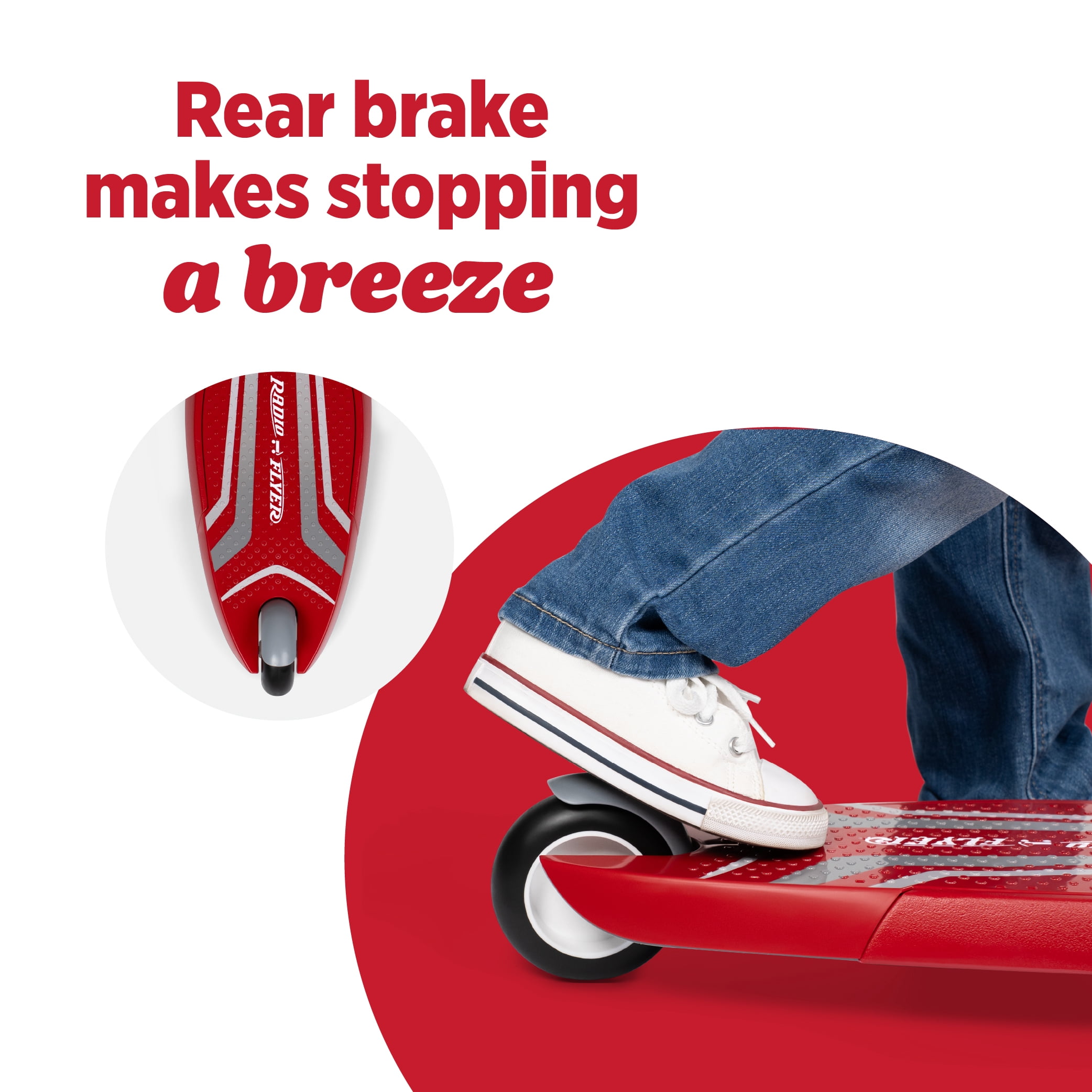 Radio Flyer My First Scooter for Beginner Riders with Extra-Wide Base for Stability, Red