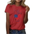 thumbnail image 7 of VerPetridure American Flag Shirts for Women 4th of July Tops USA Print T Shirt Casual Short Sleeve American Proud T-Shirt Tops, 7 of 7