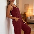 thumbnail image 7 of Yievot Women Cami Pajama Set Soft Sleepwear Spaghetti Strap Top and Pants 2 Piece Lounge Set, 7 of 7