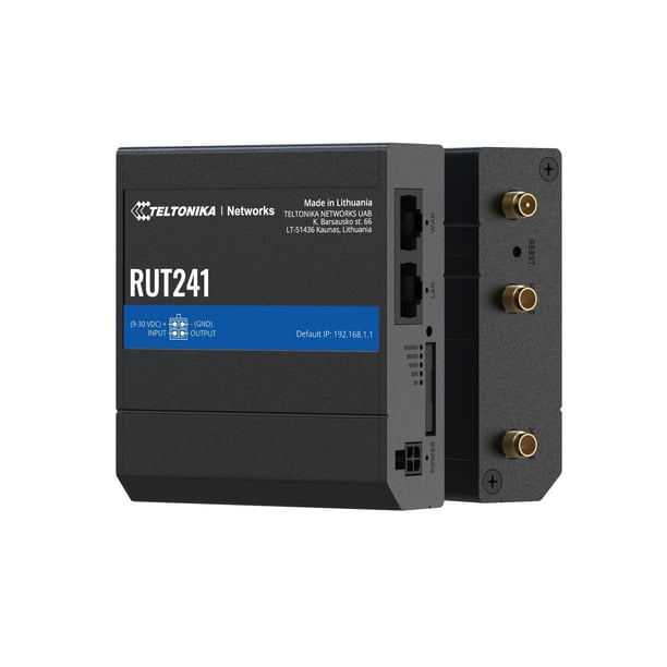 Enrutador industrial 4G LTE Teltonika RUT241 con Ethernet y WiFi