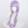 thumbnail image 2 of Peluca genérica para cosplay, 65 cm, violeta claro, gris, con coletas gemelas, 2 of 3