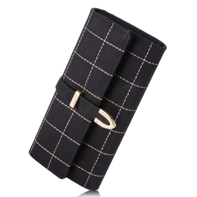 Carteras elegantes para mujer, monedero de cuero PU, monedero, monedero para mujer, bolso (negro) MFZFUKR LL-1043