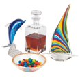 thumbnail image 2 of Murano Style Art Glass Dolphin Riding a Wave Sculpture, 2 of 2