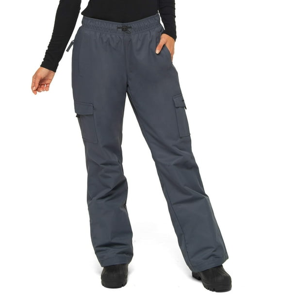 Arctix Women's Lumi Pull Over Fleece Lined Cargo Snow Pants, Steel, 3X  (24W-26W) Long