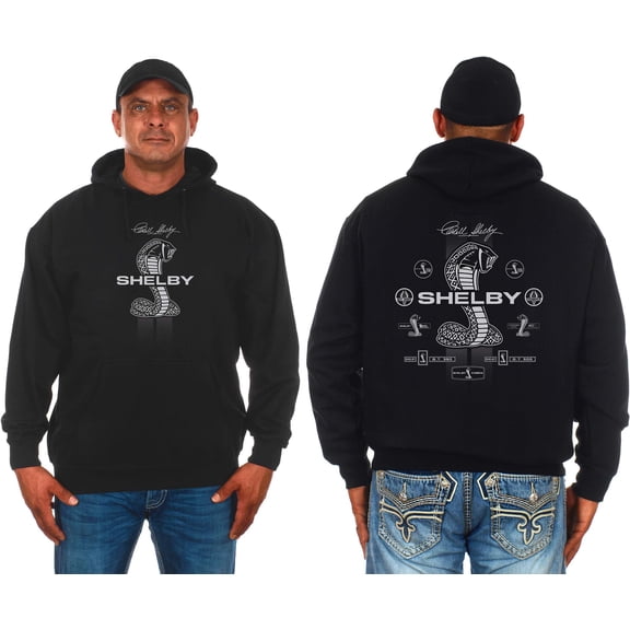 JH Design Group Men's Carroll Shelby Pullover Hoodie Front and Back Logo Sweatshirt