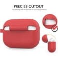thumbnail image 4 of SHENMO Airpods Pro Lightning Resistant Case, Compatible with Airpods Pro 2019 [Front LED Visible] Apple AirPods Pro Shockproof Case with Carabiner, Red, 4 of 5