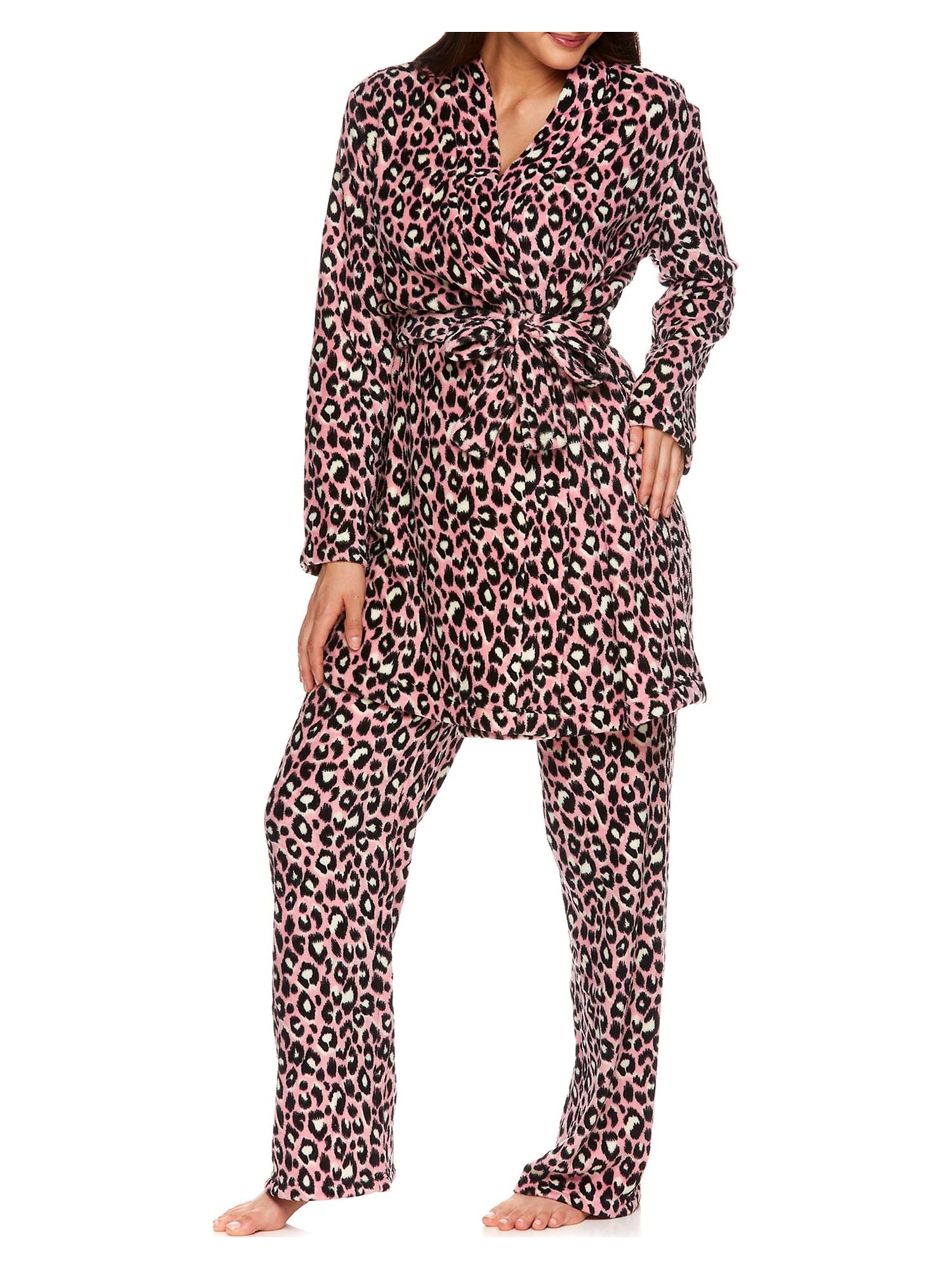 Sleep & Co. Women's & Women's Plus Plush Robe and Pajama Pant 2pc Set - image 5 of 6