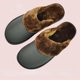 thumbnail image 4 of zapatillas de cuero de talla grande para hombre, impermeables para interiores, piel para el hogar, pareja plana para hombre, zapatillas de invierno para hombre y mujer, zapatos de algodón, 4 of 5