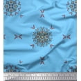 thumbnail image 1 of Soimoi Silk Fabric Leaves & Mandala Decorative Print Fabric by Yard 42 Inch Wide, 1 of 3