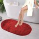 thumbnail image 5 of Alfombras suaves y peludas para dormitorio, alfombra ovalada para baño y sala de estar, 1 almohadilla de piel gruesa para los pies, antideslizante y lavable para una cómoda absorción de, 5 of 8