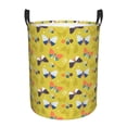thumbnail image 1 of XMXT Collapsible Laundry Basket, Cartoon Green Butterfly Design Polyester Waterproof Laundry Hamper, 40L, 1 of 8
