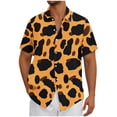 thumbnail image 2 of Men Short Sleeve Shirt Cotton Mens T-Shirts Graphic Print Fashion Tees Beach T Shirts for Men Summer Hawaiian Shirt for Men Cotton Poly Get it Fast, 2 of 5