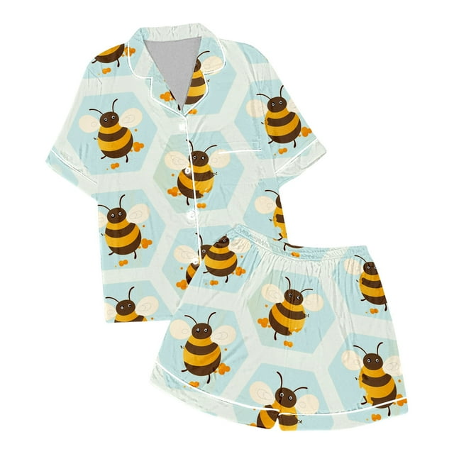 Ensemble de Pyjamas de Noël pour Enfants en Soie Satinée Imprimée, Manches Courtes, 2 Pcs, Tenues de Noël pour Filles, Pyjamas de Vacances pour Enfants 6-7 Ans