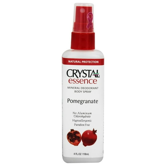 Crystal Body Deodorant - Crystal Mineral Deodorant Spray Pomegranate - 4 fl. oz.