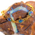 thumbnail image 3 of ETERNAL BLISS 18kt GOLD PLATED GENUINE AUSTRALIAN BLACK OPAL BRACELET, 3 of 5