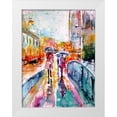 thumbnail image 1 of Kovacs, Anna Brigite 19x24 White Modern Wood Framed Museum Art Print Titled - Rain in the City, 1 of 4