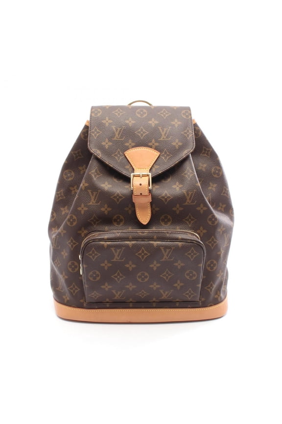 Pre-Owned Louis Vuitton Mini Montsouris Backpack Bag, Coated Canvas and Leather,... (Good)
