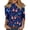 Dark Blue, variant on Womens 3/4 Length Sleeve 4th of July Tops Funny Flag Butterfly Pattern Shirt Crew Neck Loose Fit Tunic Tops for Women
