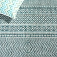 thumbnail image 4 of SAFAVIEH Courtyard Amy Geometric Indoor/Outdoor Area Rug, Blue/Grey, 6'7" x 9'6", 4 of 9