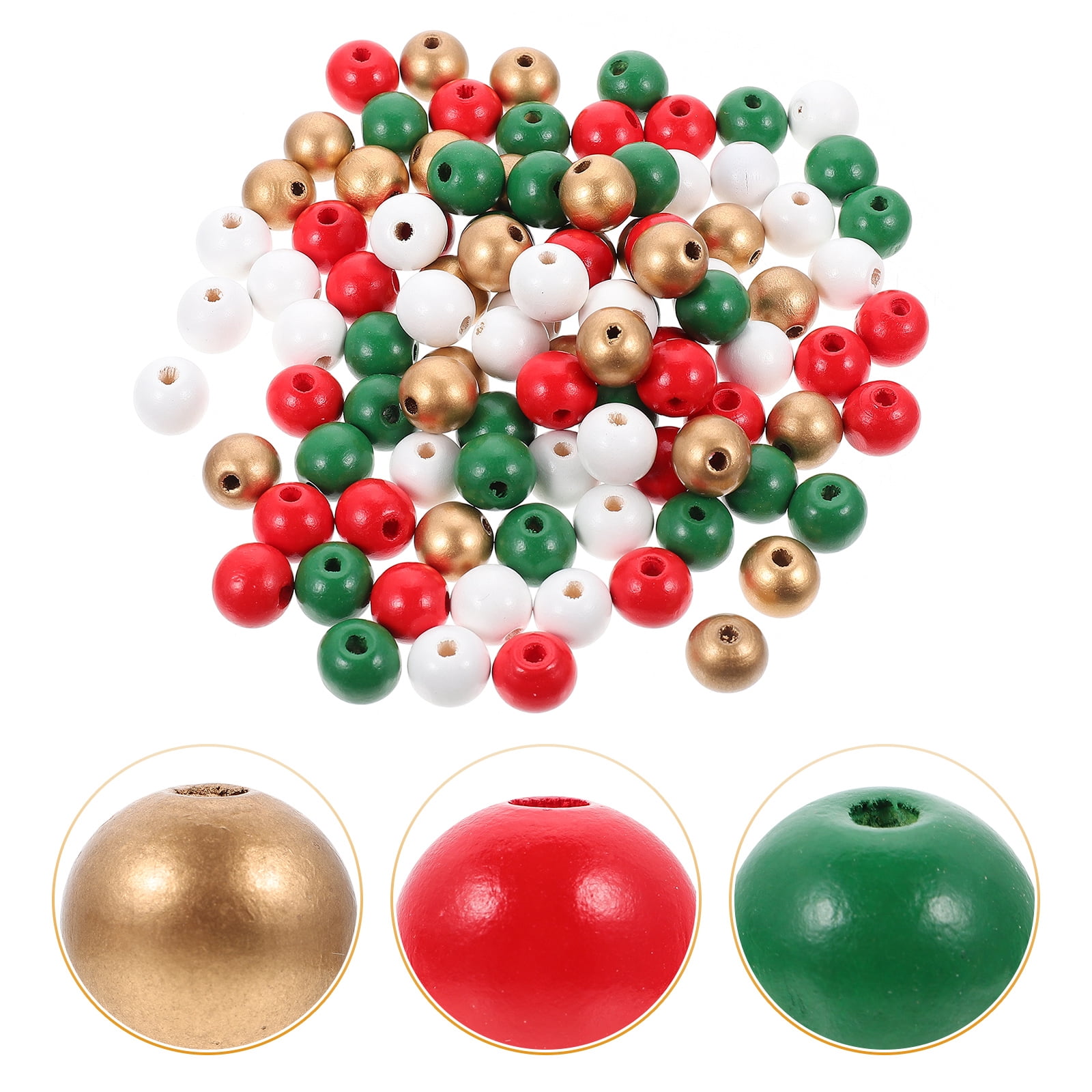 Mutmorningal 500 Pcs Wooden Loose Beads for Dreamcatcher and Bracelets Crafting Supplies
