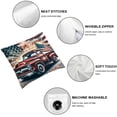 thumbnail image 6 of nygtbtfer Set of 4 Throw Pillow Covers Pillow Covers American Flag Red White Blue Cushion Covers Pillow Cases Home Outdoor Decorations White, 6 of 7